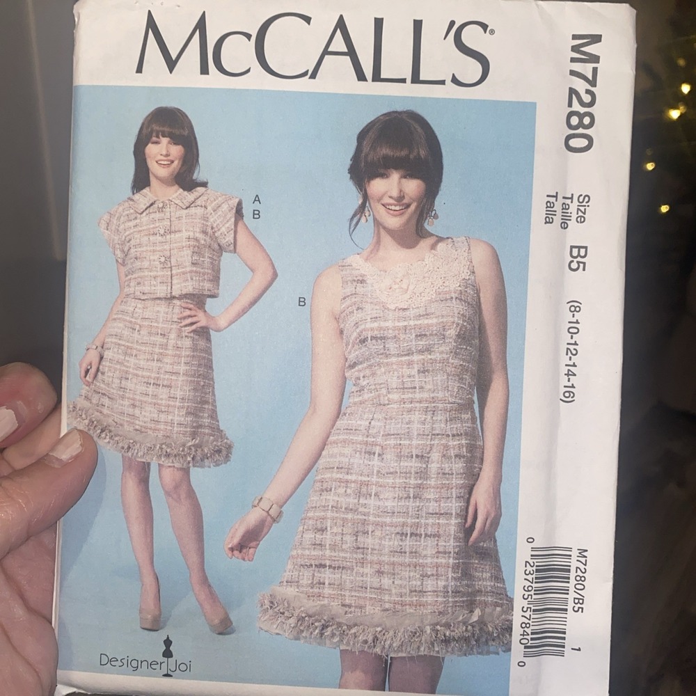 McCalls M7280 Misses Jacket Dress Sewing Pattern Size 8-16 Uncut Designer Joi